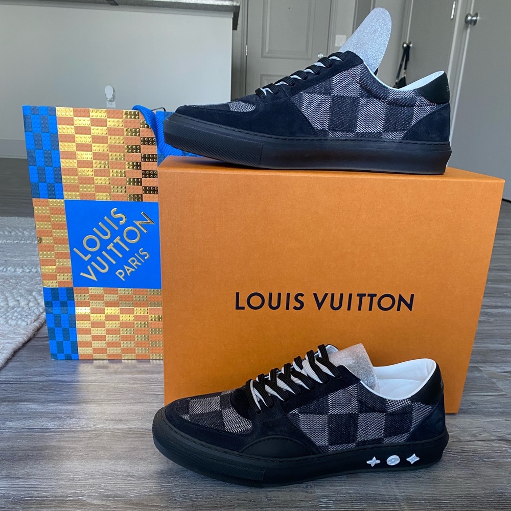 Louis Vuitton | Monogram Leather Logo Sneakers